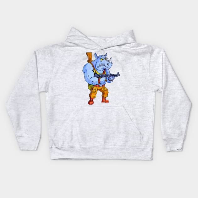 Rocksteady Kids Hoodie by tabslabred